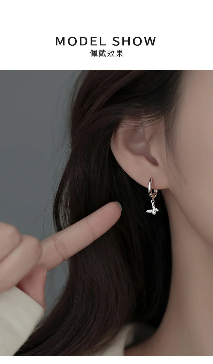 925 Sterling Silver Vintage Butterfly Earrings for Women – Trendy Hypoallergenic Party Jewelry Gift