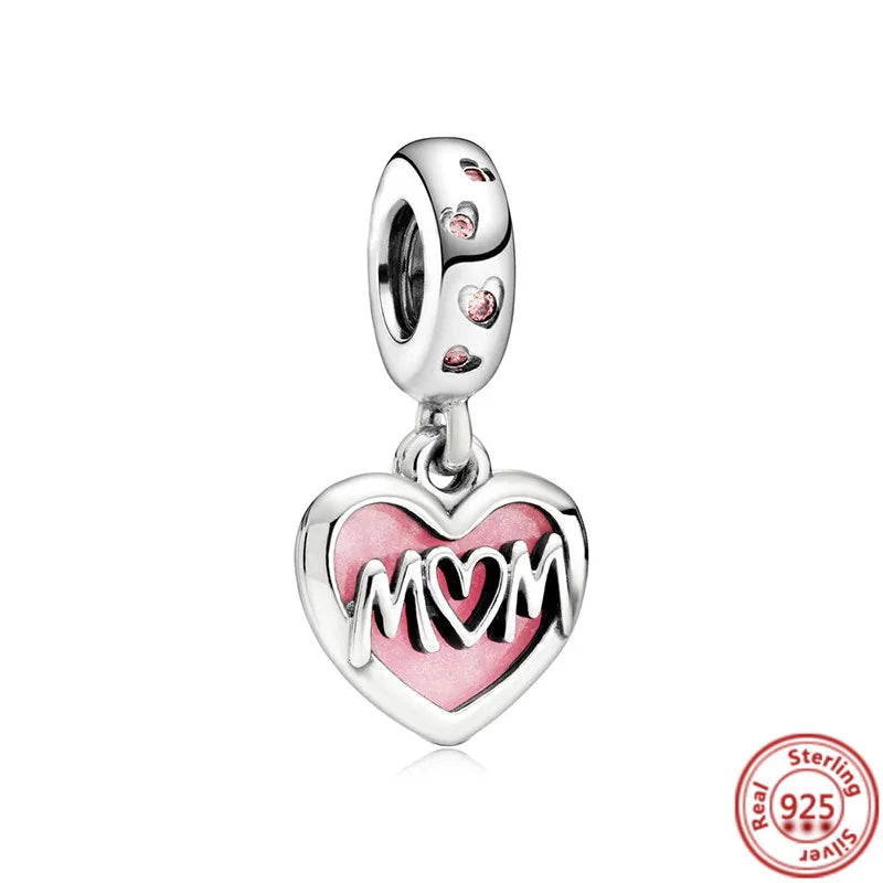 925 Sterling Silver Heart-Shaped Series Sweet Beads | Fit Original DIY Bracelet Women’s Jewelry Accessories Gift