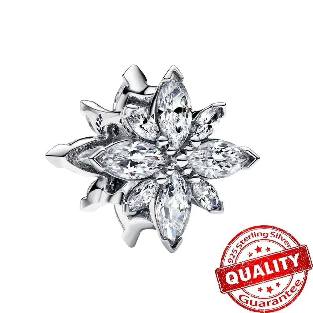 Christmas 925 Sterling Silver Charms | Santa Claus Reindeer Snowman Tree Beads Fit Original Bracelet