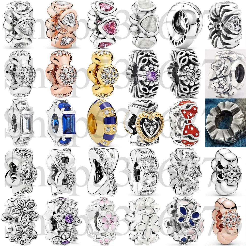 925 Sterling Silver Dazzling Daisy Flower Spacer Charm | Forget Me Not Bead for Women Bracelet DIY Jewelry Gift