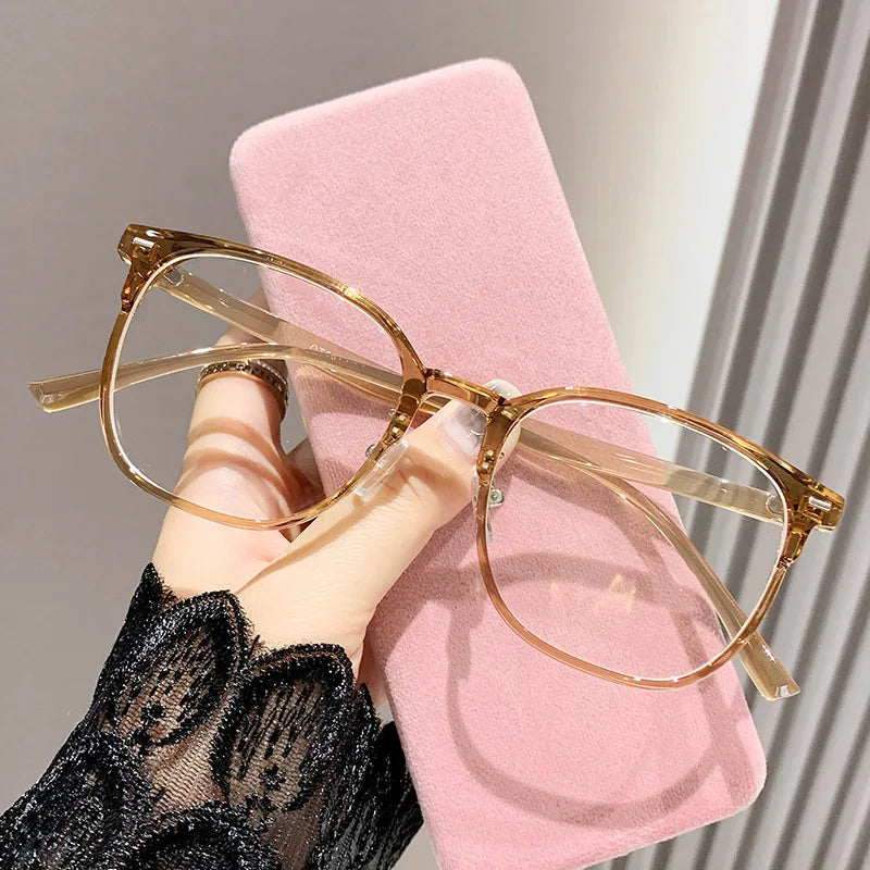 0 to -600 Myopia Large Frame Glasses – Ultra-Light Anti Blue Light Finished Flat Glasses