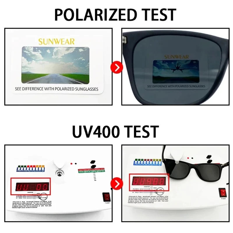 Night Vision Glasses PC Frame Polarized Sunglasses Men – Day & Night Driving Outdoor Sport Goggles