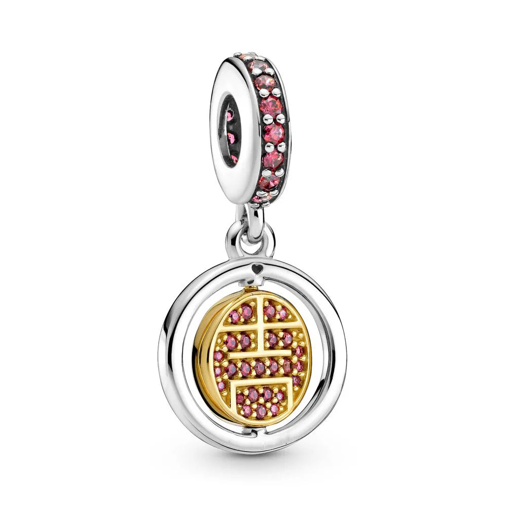 925 Sterling Silver Blue Planet & Dolphin Galaxy Dangle Charm | Women’s Bracelet DIY Jewelry