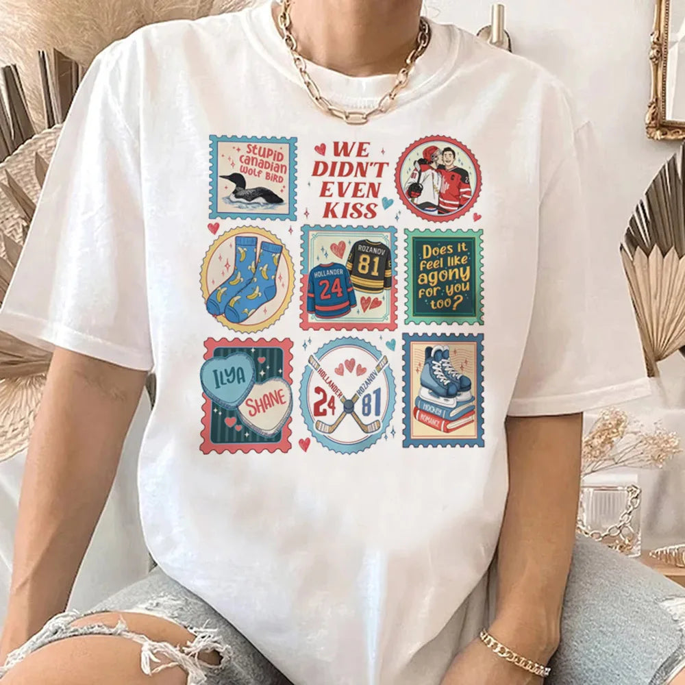Hot Heated Rivalry T-Shirt 🔥 Women Cartoon Graphic Y2K Streetwear Top ✨