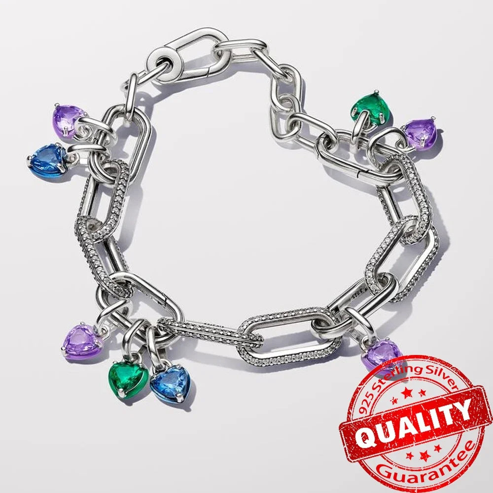 2024 New 925 Sterling Silver ME Series Infinity & Wing Medallion Charm | Pearlescent Mini Dangle for Bracelet