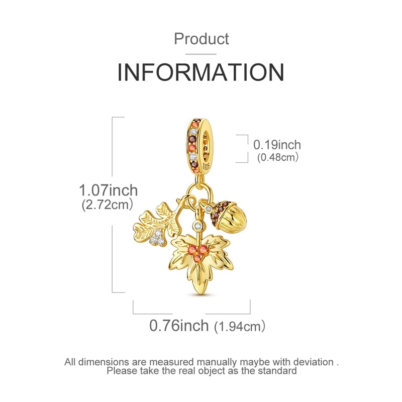 Halloween 925 Sterling Silver Charms | Pumpkin Skeleton Witch Bat Beads for Bracelet DIY Jewelry