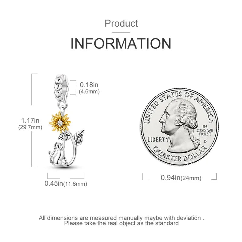 Cat Collection 925 Sterling Silver Charms Bead | Persian Bell & Multifarious Cat Dangle Fit Pandora Bracelet Necklace DIY Jewelry