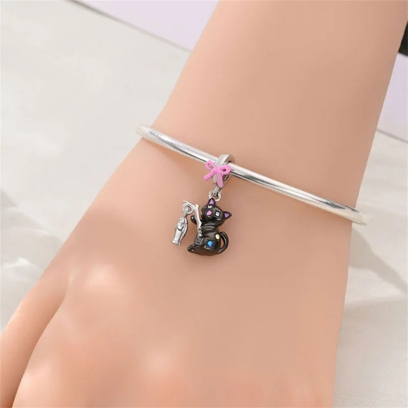 New Original 925 Sterling Silver Animal Charms | Cute Capybara, Elephant & Cat Beads for Bracelets DIY Jewelry