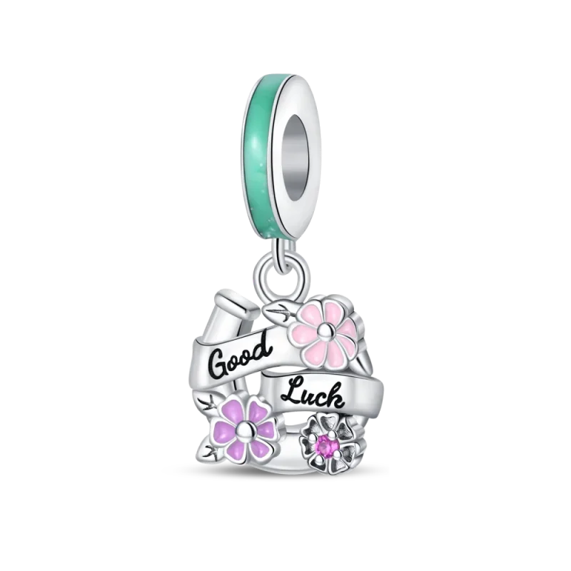 925 Sterling Silver Blue Series Charm | Dragonfly, Butterfly, Bird & Pansy Flower Pendant for 4MM Bracelet