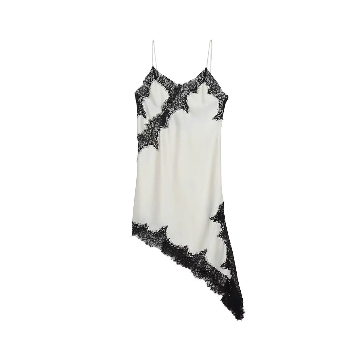 UNIZERA Women’s Lace Asymmetrical Dress – Sexy Suspender Summer 2025 | Fashionable Temperament Dress
