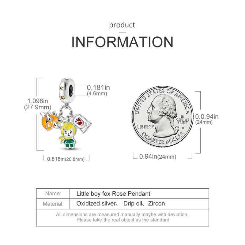 925 Sterling Silver Sweetheart Sister Charm | Fit Original Pandora & 3mm Bracelets DIY Jewelry Gift for Women