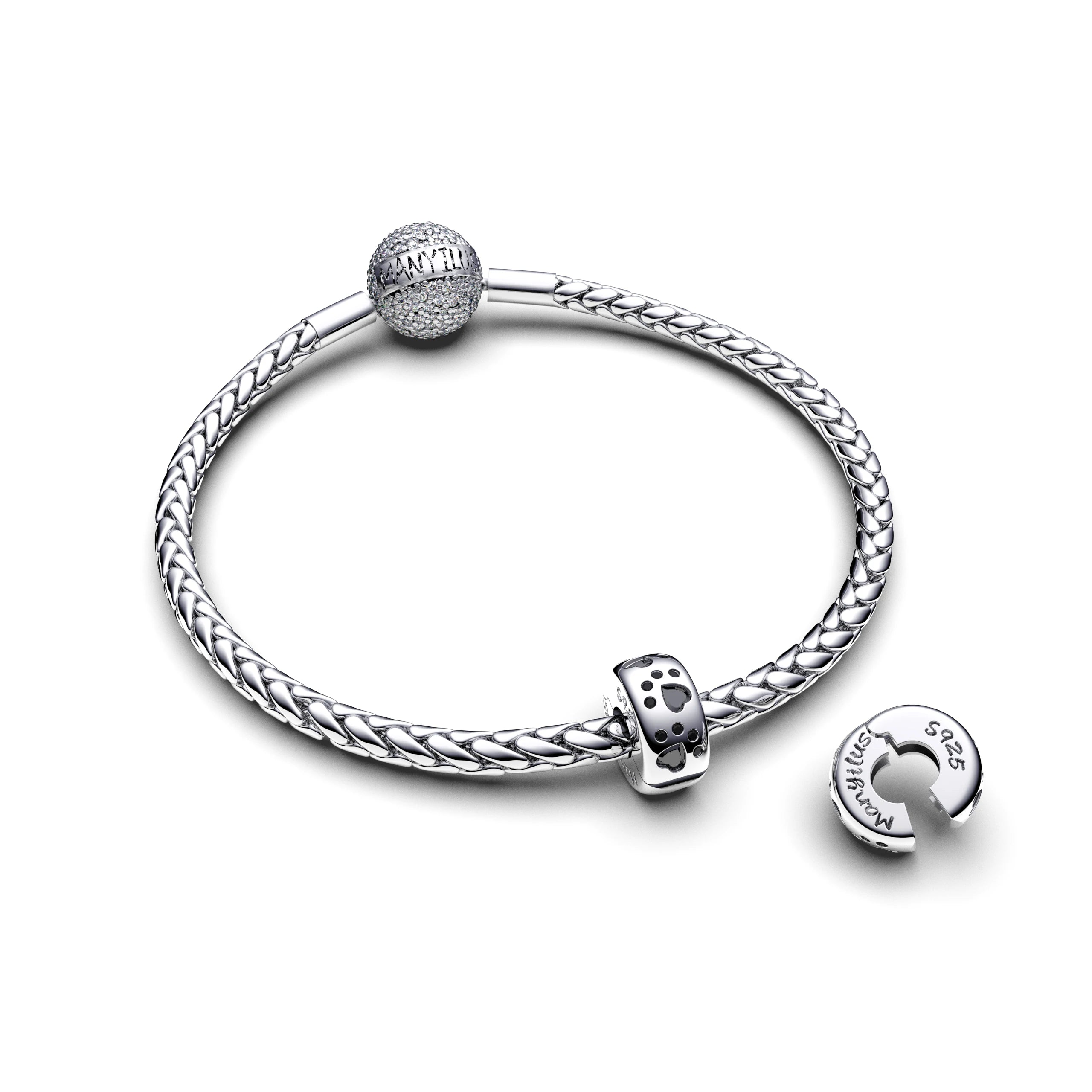 Original 925 Sterling Silver Italian Charm Bracelet – Women’s Fashion Jewelry & Silver Trinket Accessories