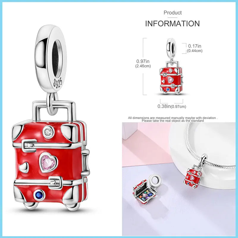 100% 925 Sterling Silver Life Tree & Chili Pepper Charms – Fit Pandora Bracelet, DIY Parent-Child Jewelry Gift