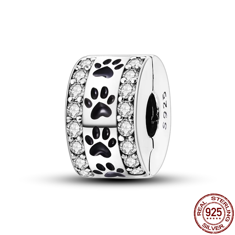 925 Sterling Silver Silicone Spacer Beads & Safety Chain | Clasp Charms Fit Original Pandora 3mm Bracelet – Women’s Jewelry