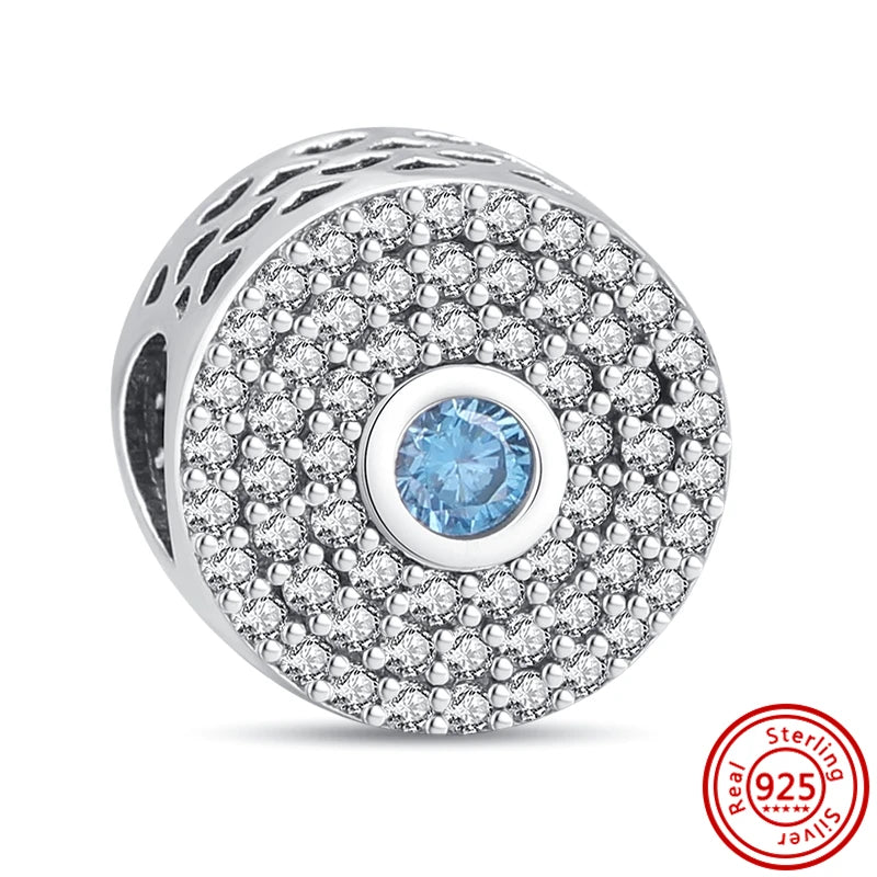 925 Sterling Silver Heart Pave Zircon Family Tree Charm | Fits Original Bracelet Women’s Luxury Jewelry Gift