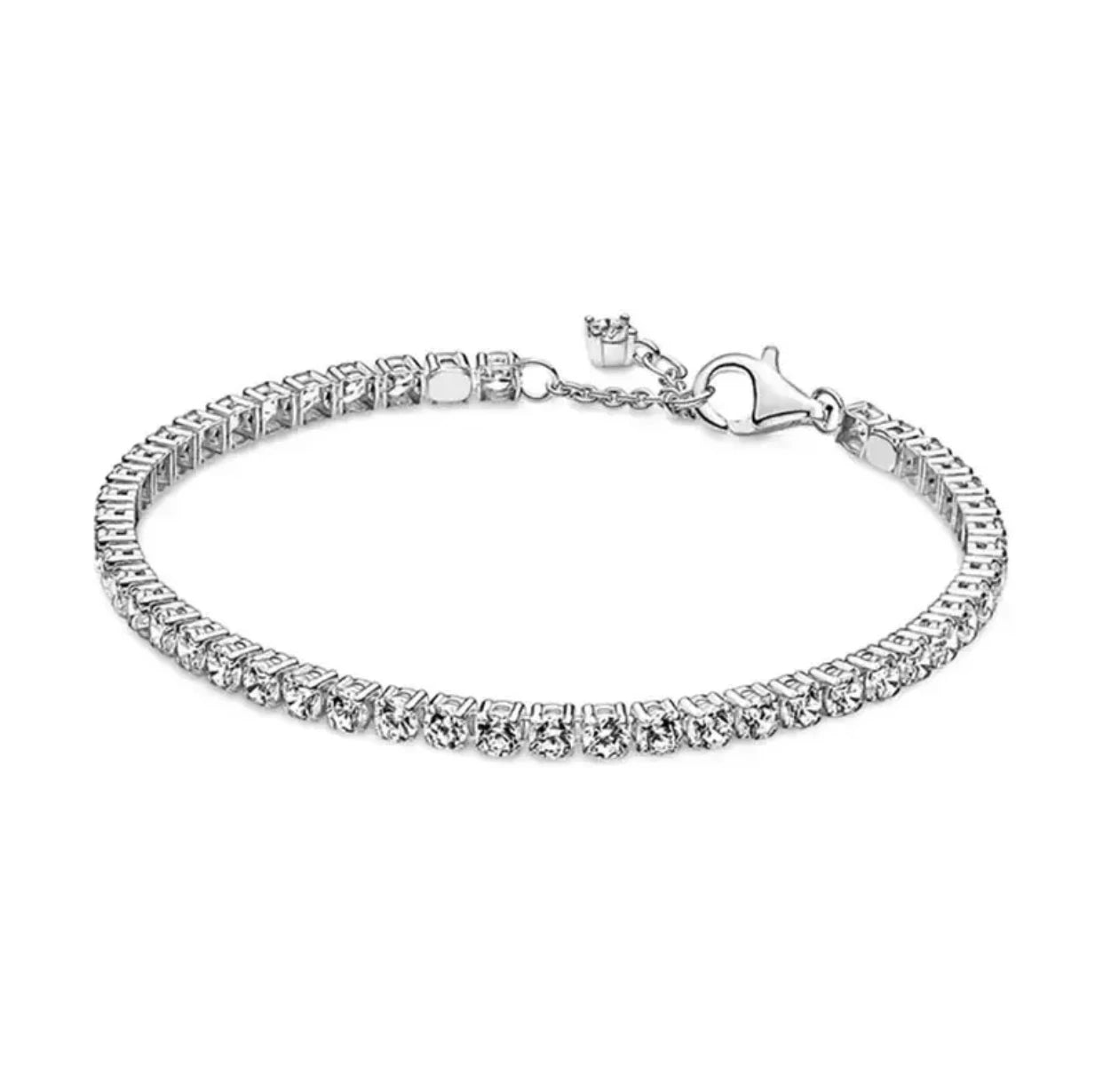 Charming 925 Sterling Silver Tennis Bracelet | DIY Bead Fashion Jewelry Gift