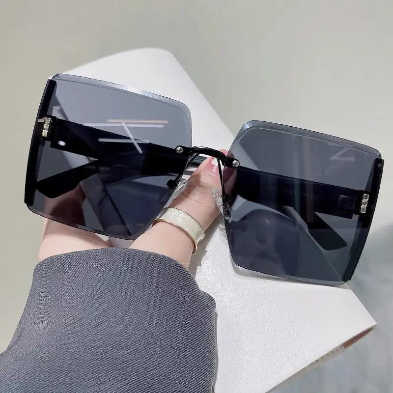 Vintage Square Sunglasses for Women – Classic Retro Gradient Mirror Rimless Sun Glasses | Female Fashion Oculos De Sol
