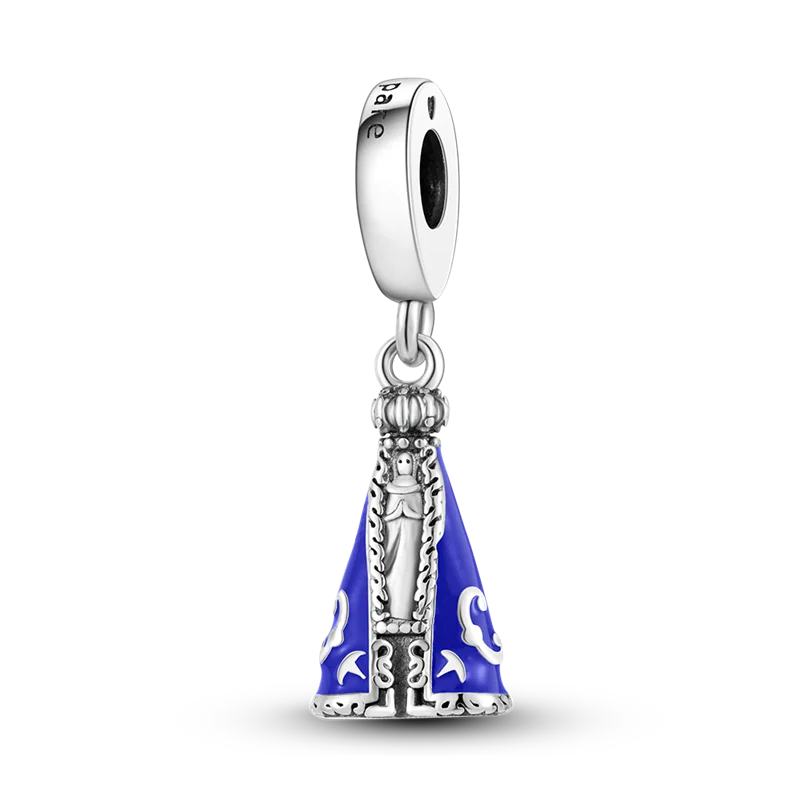 925 Sterling Silver Colorful Charms – Rose, Crown, Rainbow & Heart Dangle Beads Fit Pandora Bracelet & Necklace