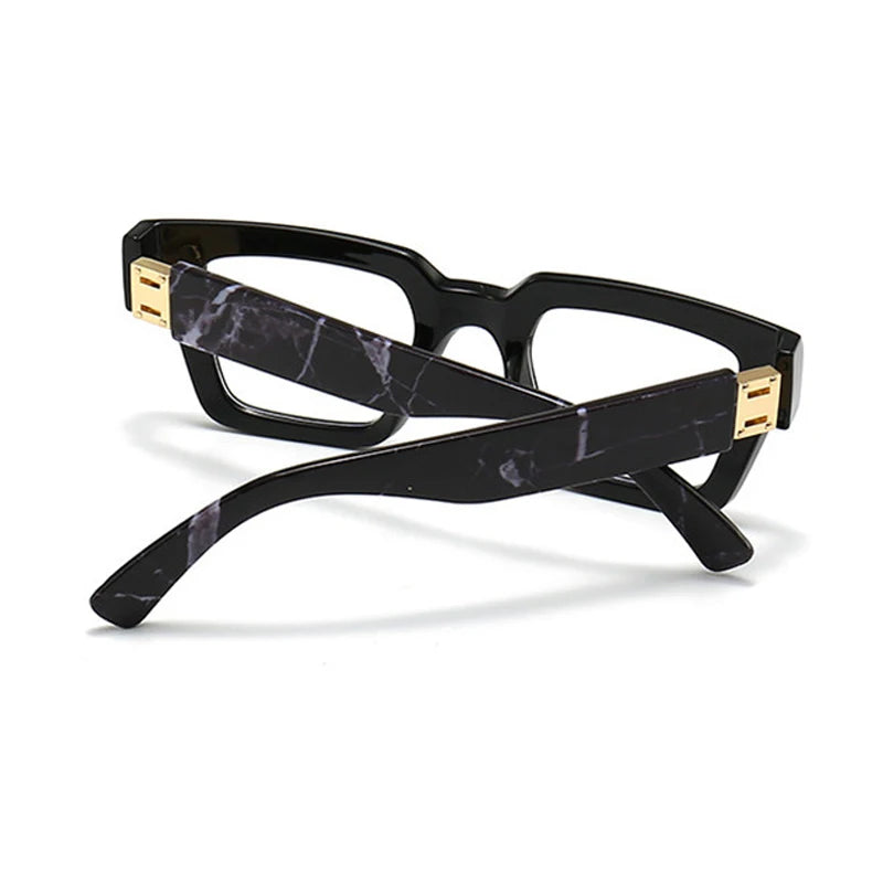 2025 New Oversized Square Presbyopic Reading Glasses – Unisex Marbling Retro Computer Eyewear | Diopter +0.5 to +3.0