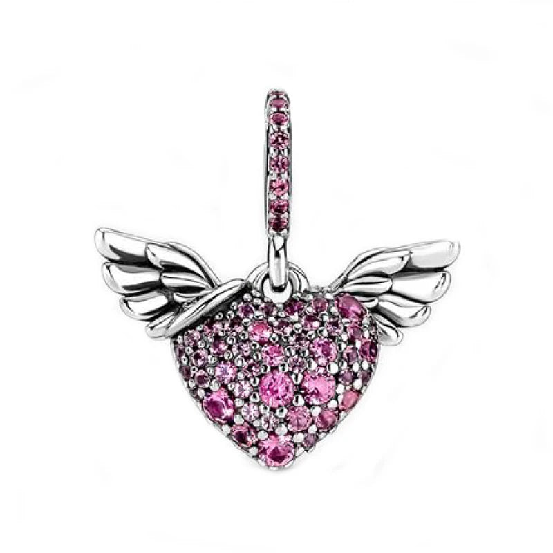 925 Sterling Silver Heart-Shaped Series Sweet Beads | Fit Original DIY Bracelet Women’s Jewelry Accessories Gift