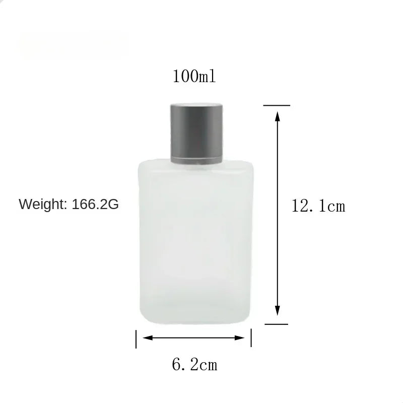 25/50/100ml Sandblasted Glass Perfume Bottle – Empty Refillable Screw Top Spray Bottle | Fine Mist Makeup Liquid Dispenser