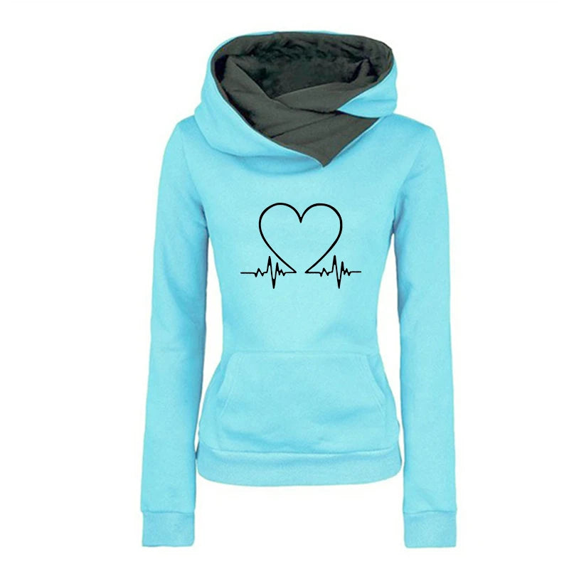 Women’s 2024 Casual Hoodie | High Quality Streetwear Pullover | Long Sleeve Fashion Sweatshirt for Daily Wear