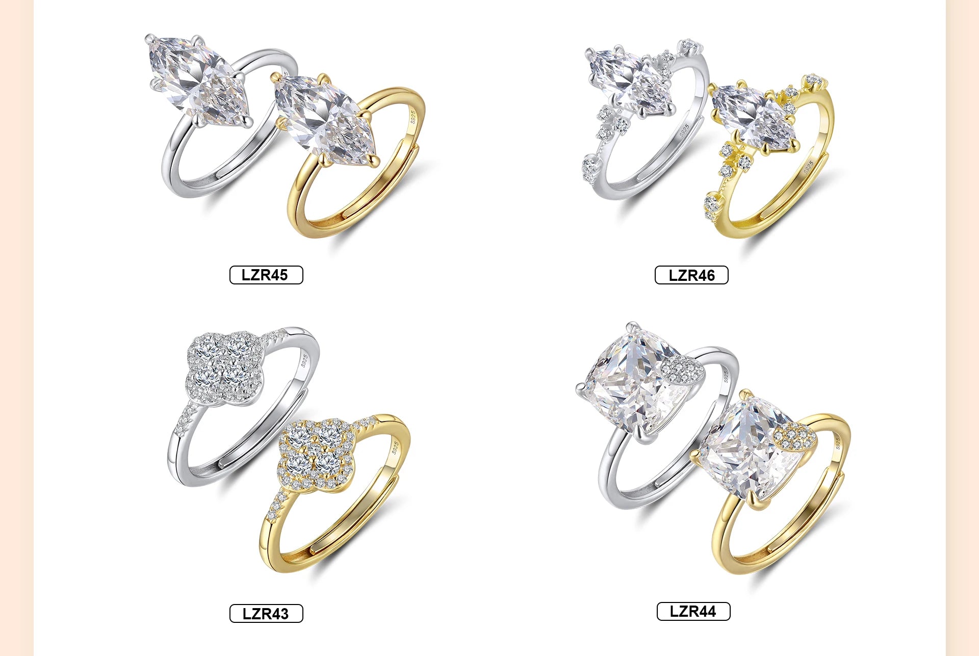 ORSA JEWELS 925 Sterling Silver Four-Leaf Clover Pendant Necklace with Premium Zirconia