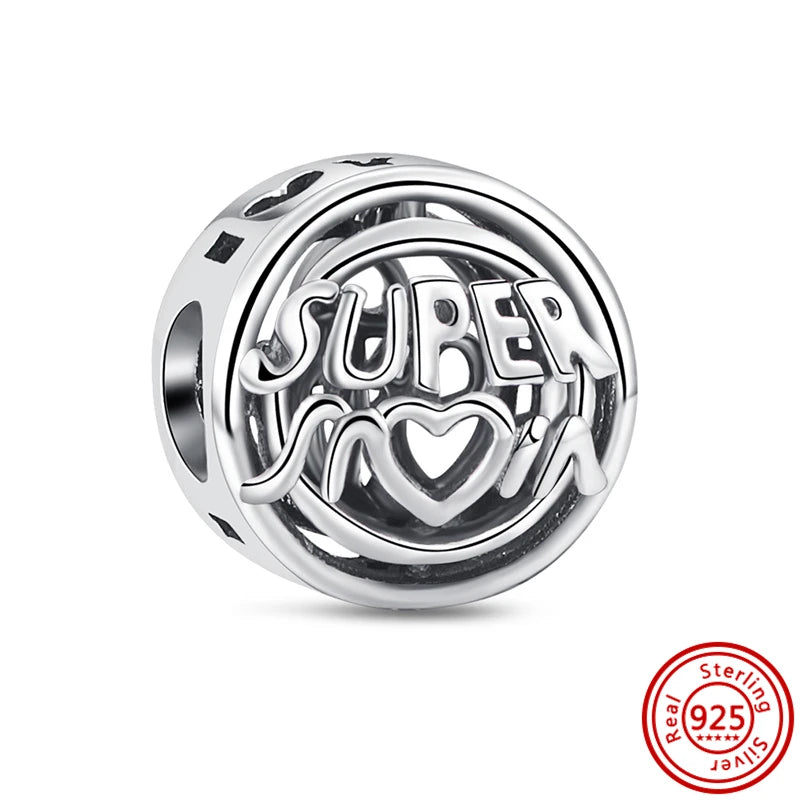 925 Sterling Silver Heart Pave Zircon Family Tree Charm | Fits Original Bracelet Women’s Luxury Jewelry Gift