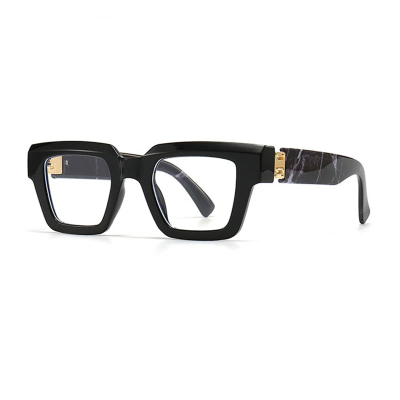 2025 New Oversized Square Presbyopic Reading Glasses – Unisex Marbling Retro Computer Eyewear | Diopter +0.5 to +3.0