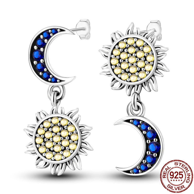 Luxury 925 Sterling Silver Ocean Mermaid Earrings | Pave CZ Fine Jewelry for Women