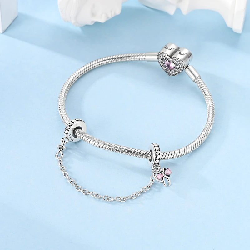 925 Sterling Silver Ballet Shoes & Perfume Bottle Charms | Bow Beads Fit Original Bracelet Pendant DIY Fine Jewelry for Women