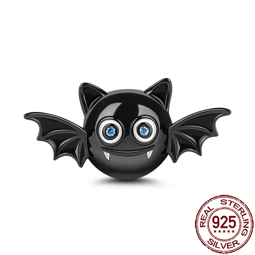 Gothic 925 Sterling Silver Grim Reaper Skull Charm Bead Fit Pandora Bracelet