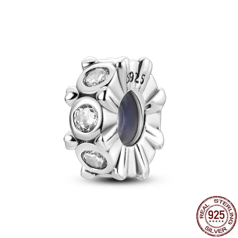 925 Sterling Silver Silicone Spacer Beads & Safety Chain | Clasp Charms Fit Original Pandora 3mm Bracelet – Women’s Jewelry