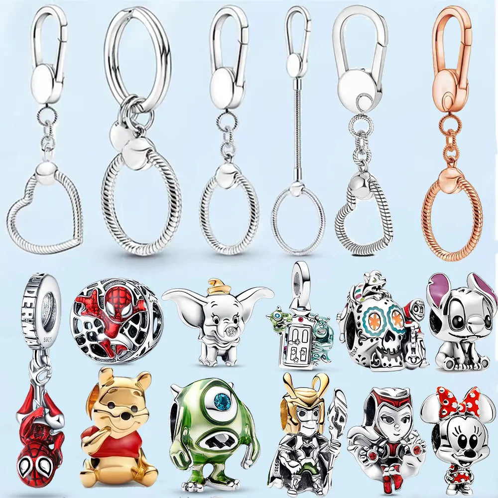 925 Sterling Silver Disney Harry Potter Charm Beads | Fits Pandora Bracelet & Keychain | Fashion Jewelry Gift for Women 2025