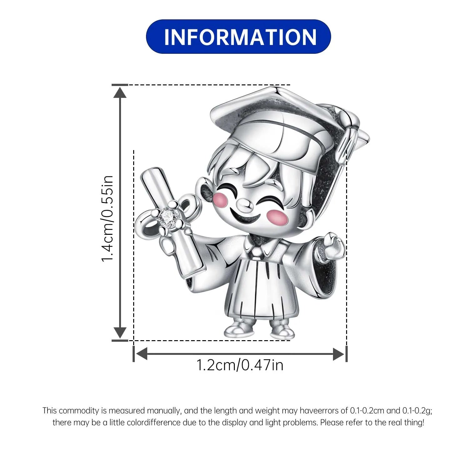 Orstarry 925 Sterling Silver Cartoon Nurse Charm Bead | Cute DIY Bracelet Jewelry Gift for Women