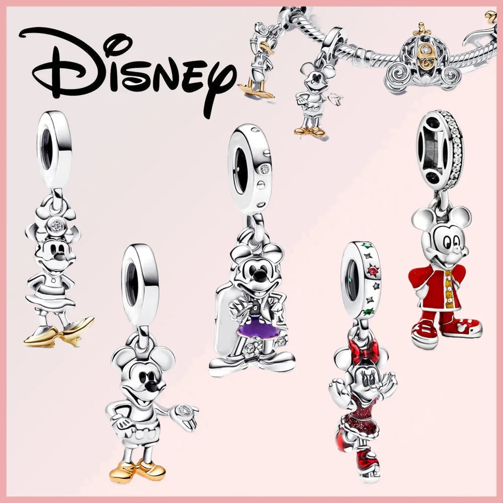 Disney Deadpool Stitch Minnie Winnie 925 Sterling Silver Dangle Charms – Fit Original Bracelet