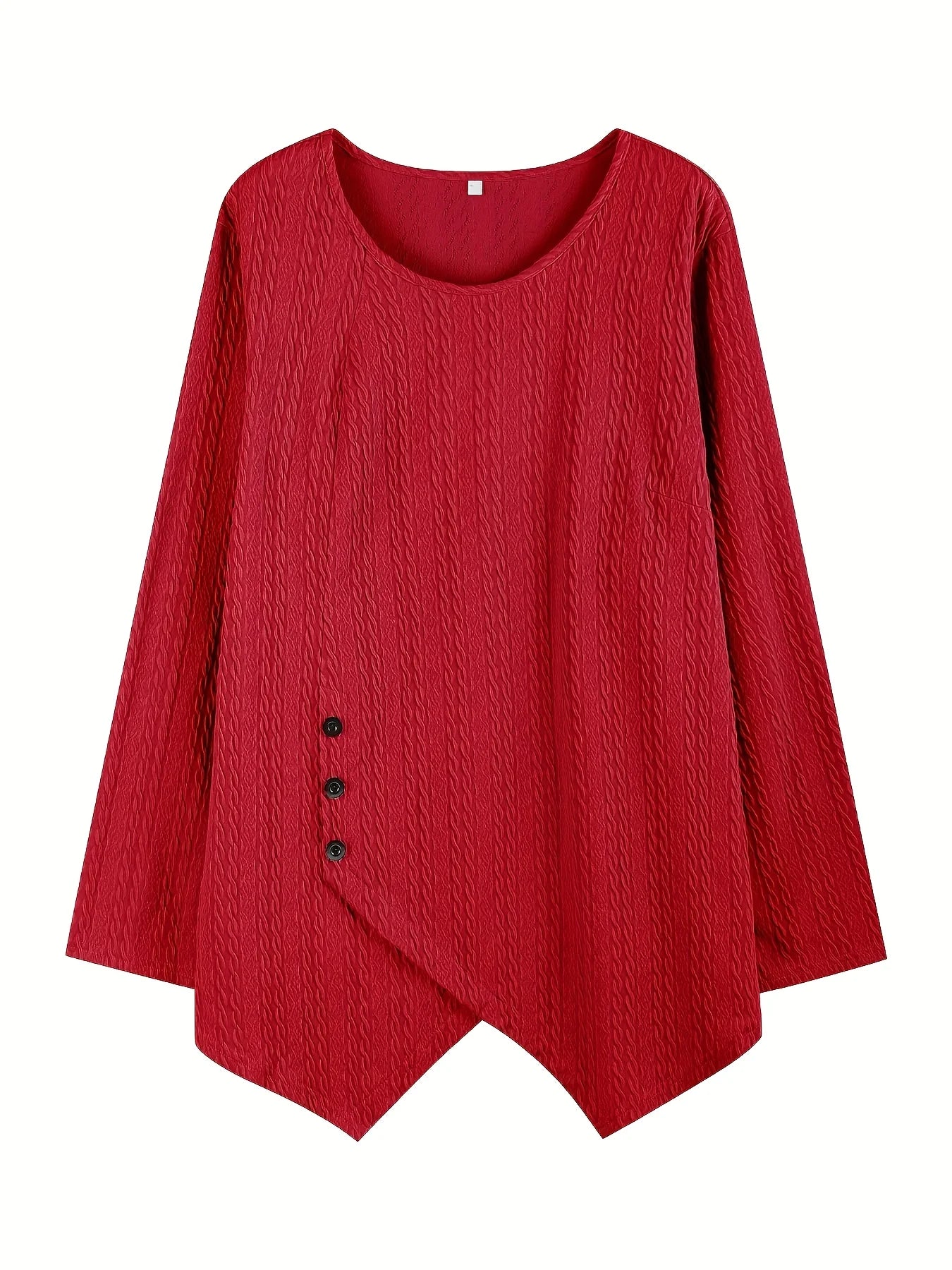 Plus Size Women’s Knitted Casual T-Shirt – Loose Fit Round Neck Short Sleeve Top 👚✨