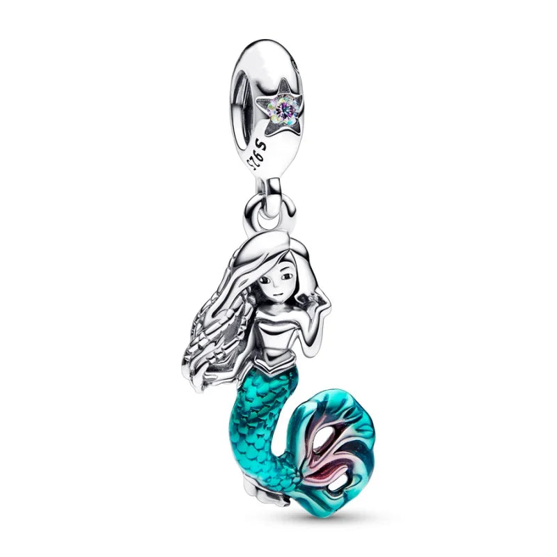 New Halloween Disney Cheshire Cat & Stitch Charm Beads – Fit Original Pandora Bracelet & Necklace, Women’s Holiday Jewelry Gift