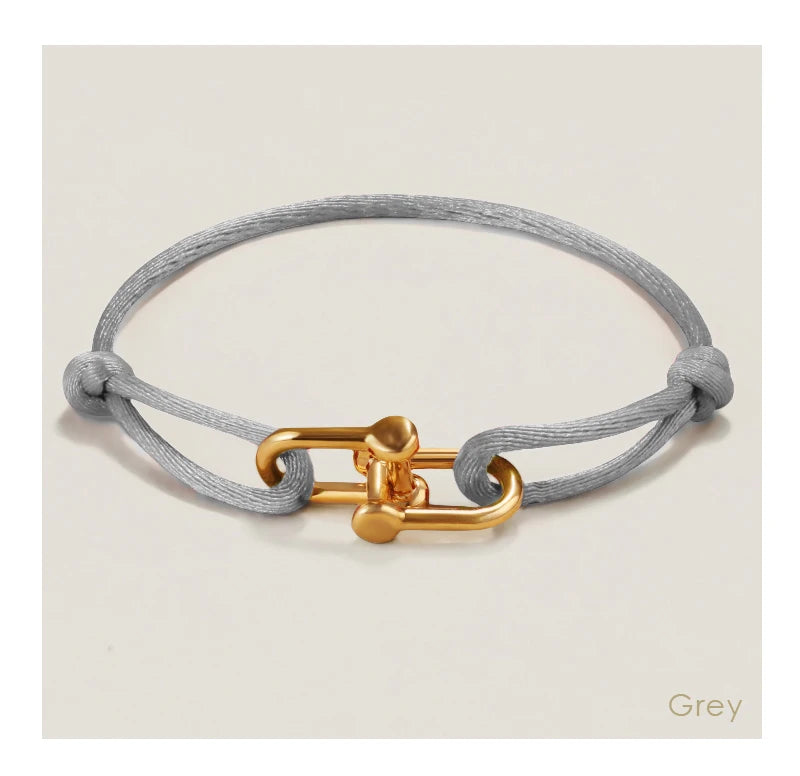 MOONLIGHT Adjustable U-Shape Silk Rope Bracelet | Classic Women’s Charm Bracelet High Quality Jewelry Gift