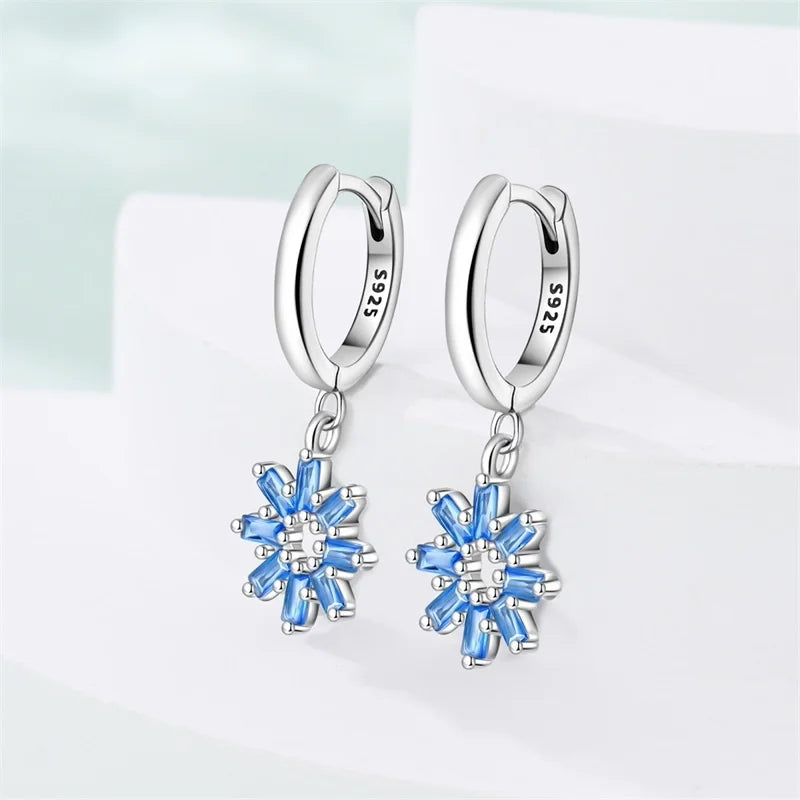 New Original 925 Sterling Silver Sweetheart Bow & Crab Ocean Earrings | Donut Zircon Round Design Women’s Fine Jewelry