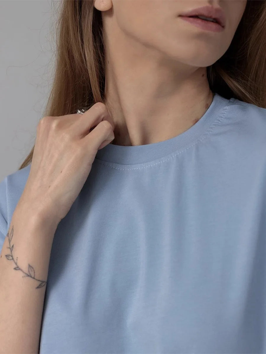 Botvotee 21 Colors Oversized Basic T-Shirts for Women | 100% Cotton Casual Summer Tops | Solid Color Loose Fit Tees