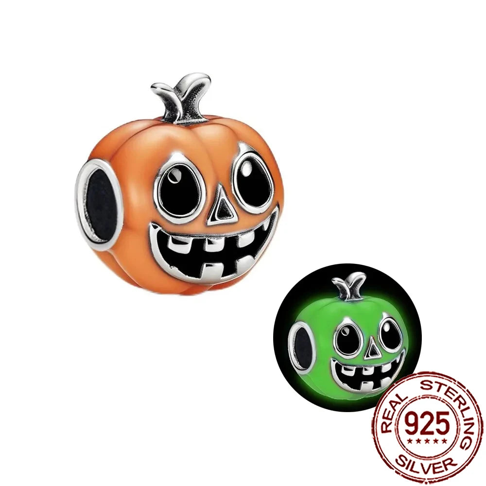 Gothic 925 Sterling Silver Grim Reaper Skull Charm Bead Fit Pandora Bracelet