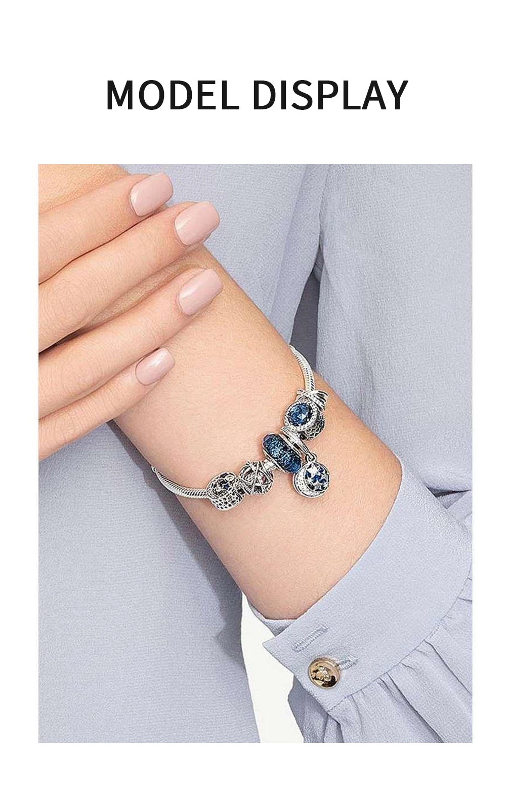 925 Sterling Silver Women’s Bracelet Set | Luxury Pandora Fit Jewelry