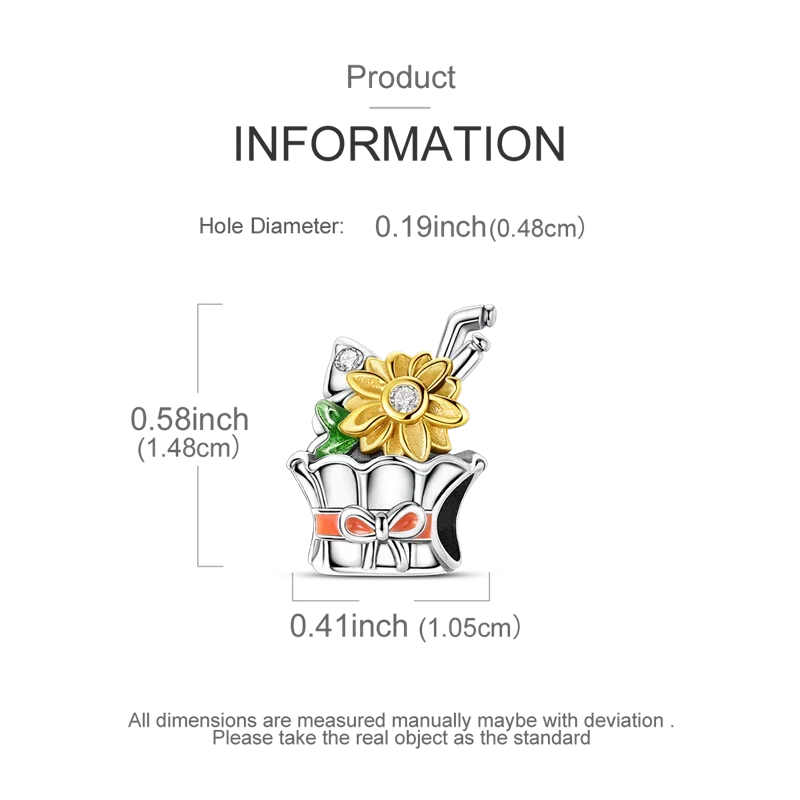 925 Sterling Silver Golden Autumn Charms | Maple Leaf & Pumpkin Beads Fit Original Bracelet DIY Jewelry Gift