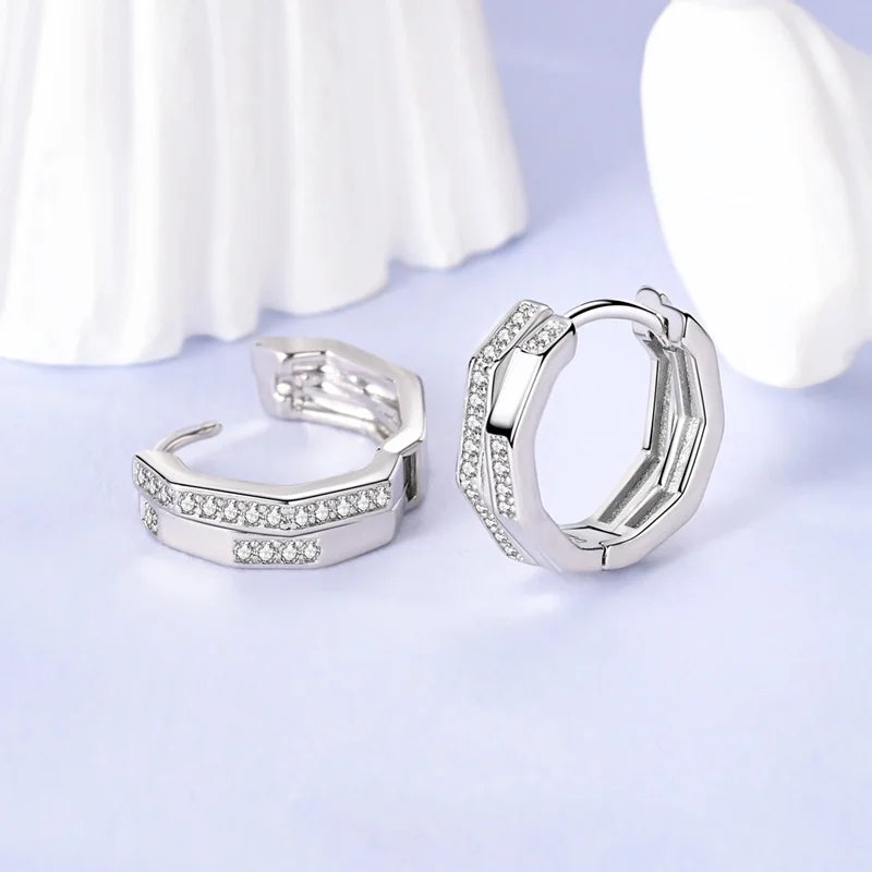 New Original 925 Sterling Silver Sweetheart Bow & Crab Ocean Earrings | Donut Zircon Round Design Women’s Fine Jewelry