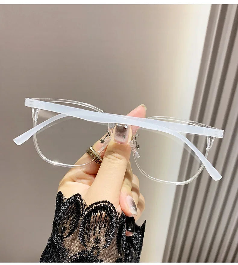 0 to -600 Myopia Large Frame Glasses – Ultra-Light Anti Blue Light Finished Flat Glasses