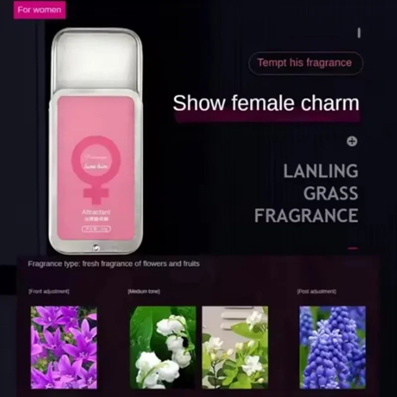 Women’s Pheromone Solid Perfume Balm – Long Lasting Light Fragrance, Portable Body Scent Balm