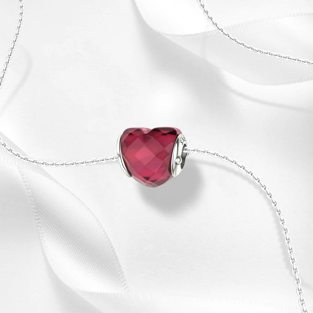 New 925 Sterling Silver Pink Daisy Murano Glass Charm | Cold Enamel Bead Fit Pandora Bracelet & Necklace