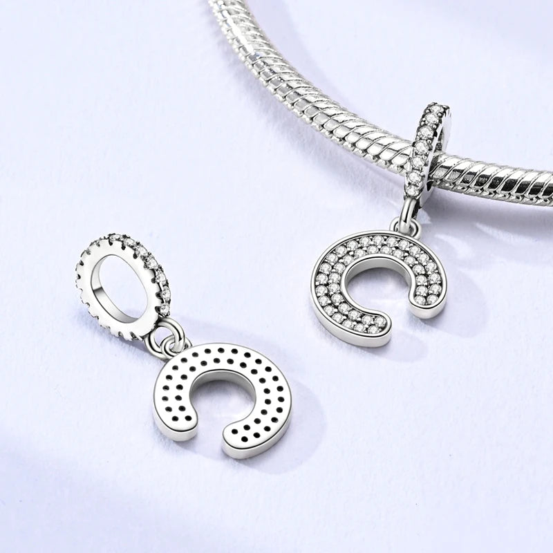 New 26 A–Z Letter Charms Beads 925 Sterling Silver | Alphabet Pendant Fit Original Bracelet Women Jewelry Gift