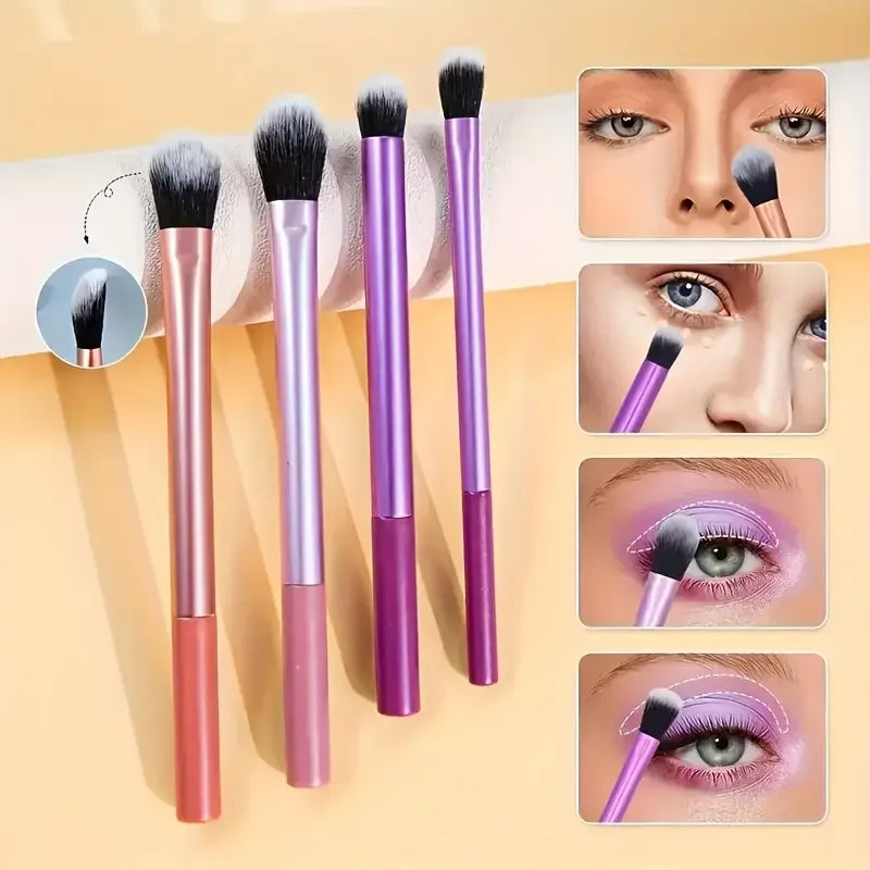 8pcs Makeup Brush Kit – Soft Synthetic Hair Foundation Blush Eyeshadow Cosmetic Makeup Tools